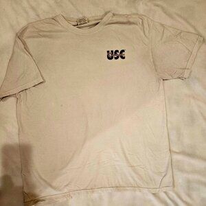 Comfort Colors University of South Carolina T Shirt XL Cream USC Gamecocks